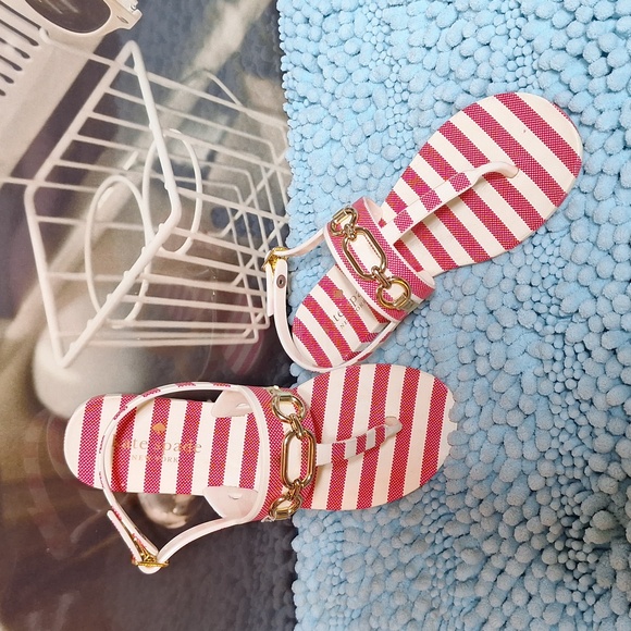 Kate Spade red/white size 5 sandles - Picture 2 of 7